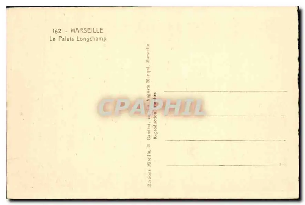 Palaczyk Longchamp — Marseille — Wydawnictwo Mireille - Rewers