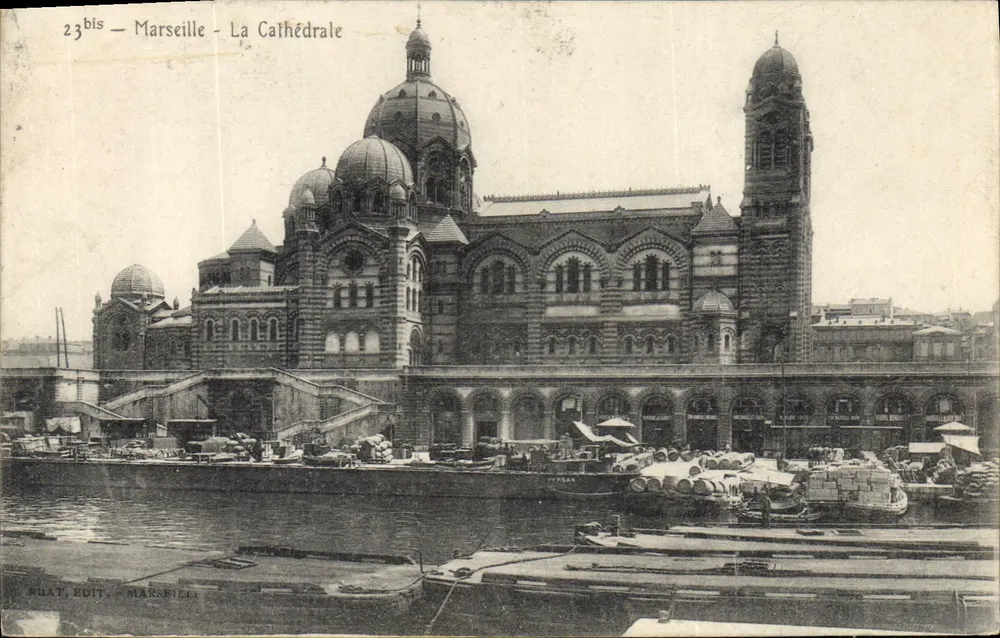 Marselha - A Catedral — vista do porto — editor FIAT, n° 23bis - Frente