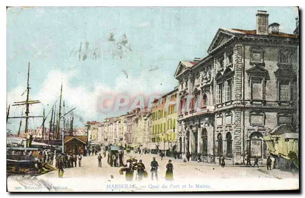 Marseille — Quai du Port und das Rathaus - Vorderseite