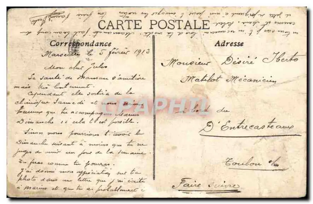 Marseille — Rue de la République — Uitgever ARI - Achterkant