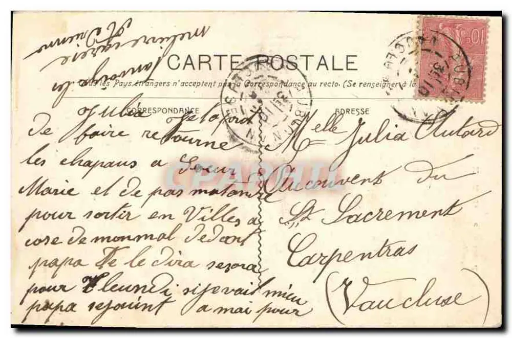 Marselha - Nossa Senhora da Guarda — Editor Novas Galerias, n° 140 - Verso