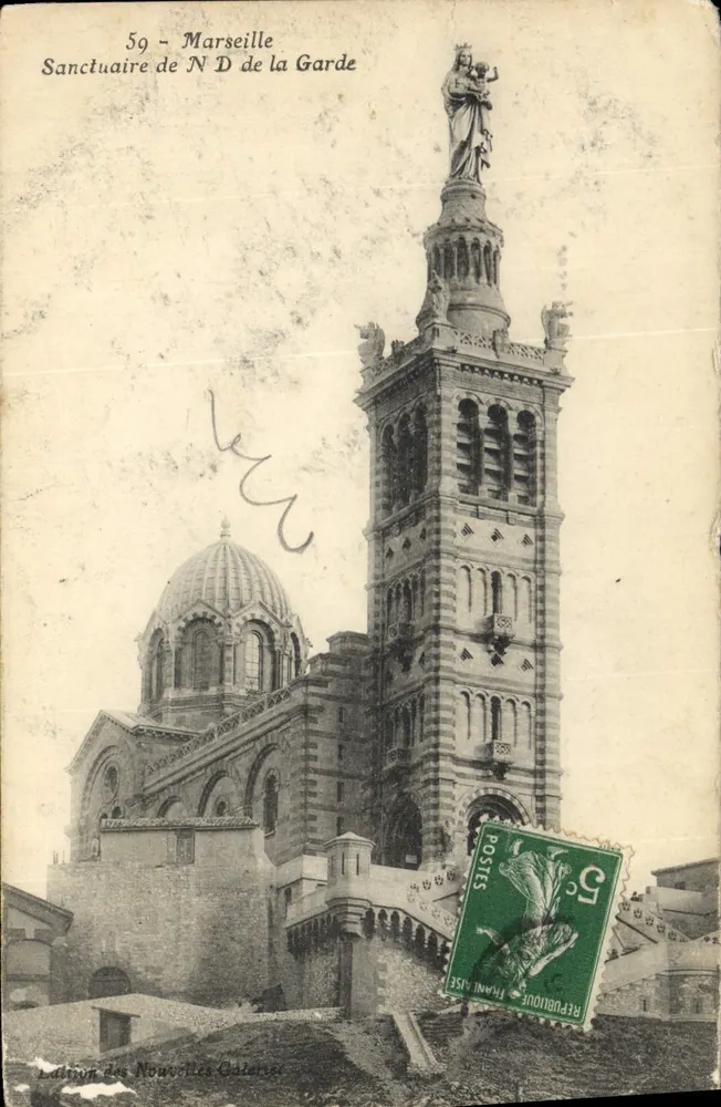 Marseille - Sanctuaire de N.D. de la Garde — éditeur L'Atelier des Nouvelles Galeries, n°59 - Recto