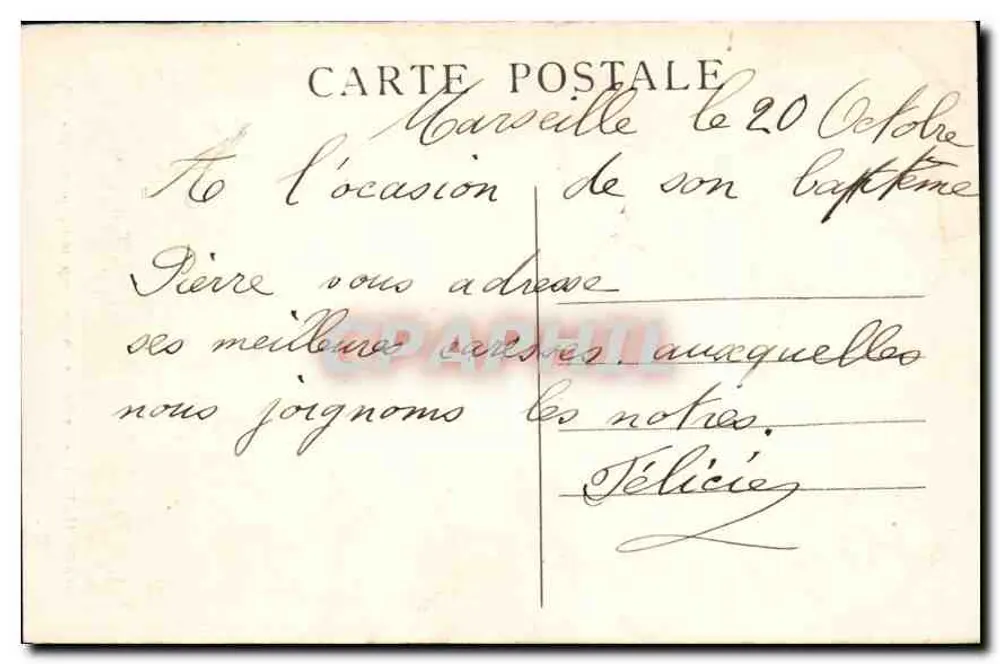 Marseille (2) — Le Palais Longchamp, motif principal - A.T. - Verso