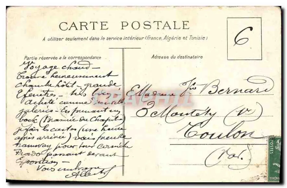 Marseille — Entrée du Vieux-Port — Édition C. Marlière - Marseille - Verso