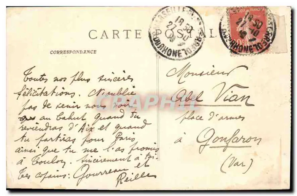 Marseille - A Catedral — F. Ruat, editor, Marseille — n°24 - Verso