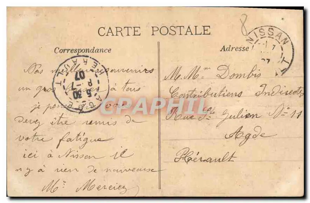 Marseille - La Corniche - Anse du Prophète — vue de la côte avec quai et bateaux, éditeur E.L. n°41 - Verso