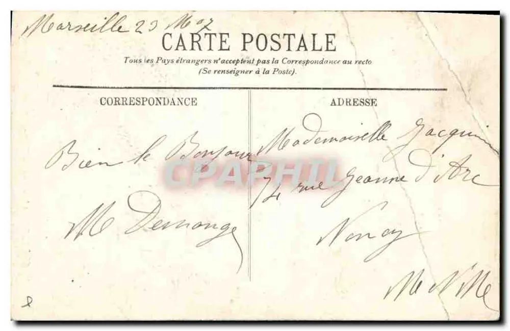 Marseille — L'Ascenseur et Notre-Dame de la Garde — LL. n°116 - Verso