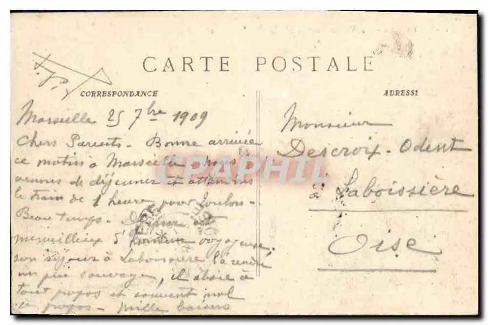 Marseille - Der alte Hafen und N.-D. de la Garde — Ruat, Verlag, Marseille - Rückseite