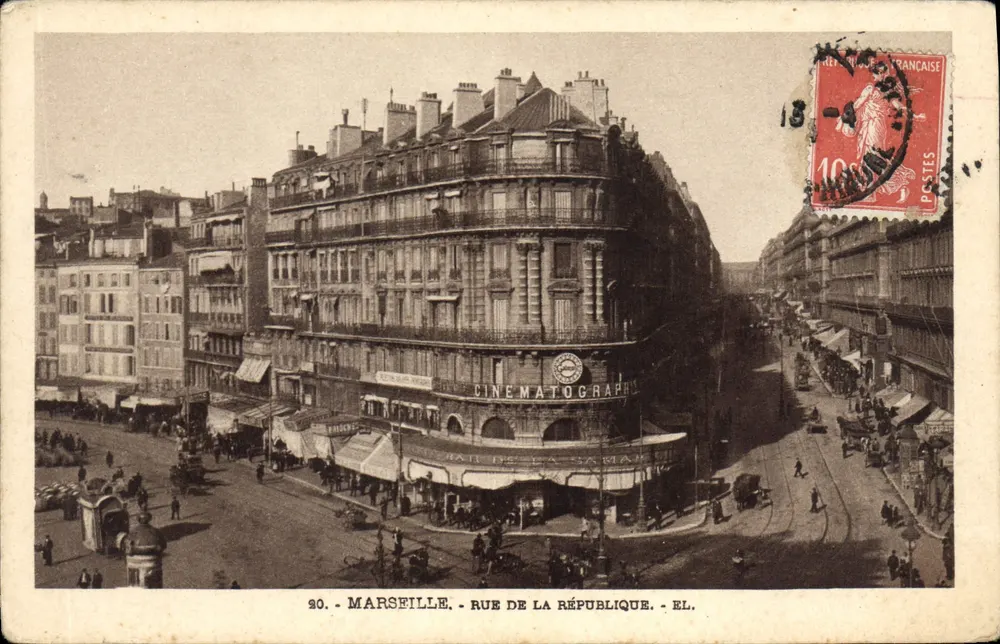 Marseille - Rue de la République — Cinematografie — Uitgever EL. n°30 - Voorkant