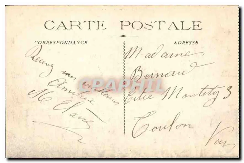 Le Palais Longchamp (Motif Principal) — Paris — éditeur WALTER BRÜNER - Verso
