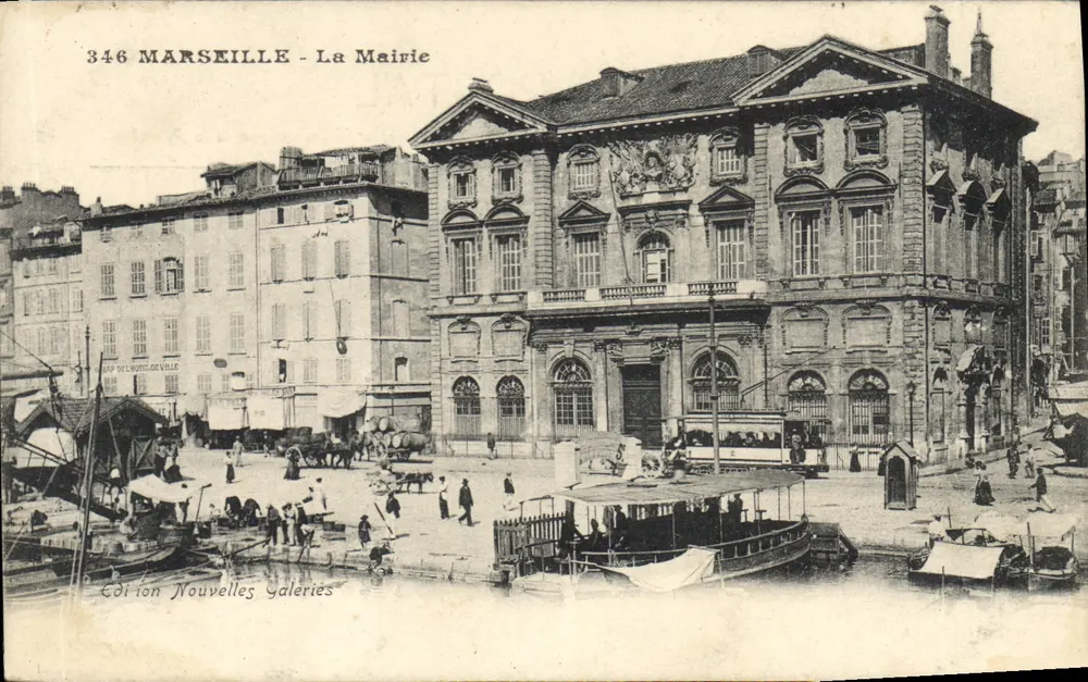 Marseille — Het stadhuis — uitgever Nouvelles Galeries, N° 346 - Voorkant