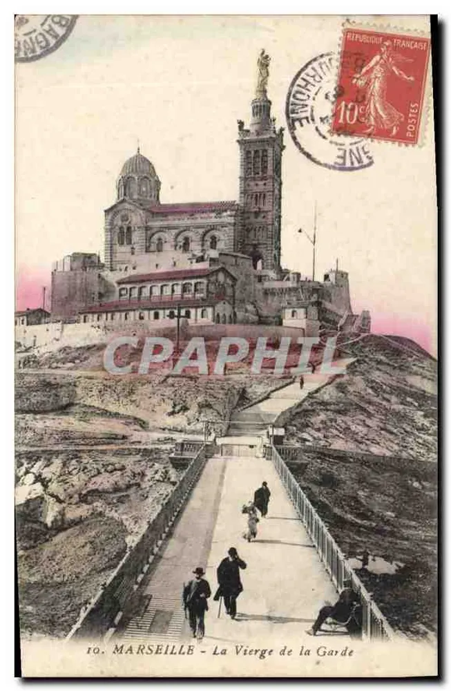 Marseille - La Vierge de la Garde — éditeur C. P. A. n°10 - Frente