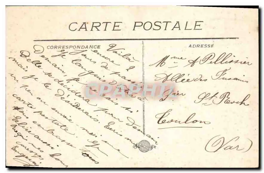 Marseille - La Vierge de la Garde — éditeur C. P. A. n°10 - Verso