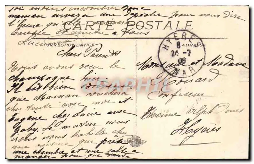 Marseille - Le Fort St-Jean und die Kathedrale — unbekannter Verleger, Nr. 35 - Rückseite