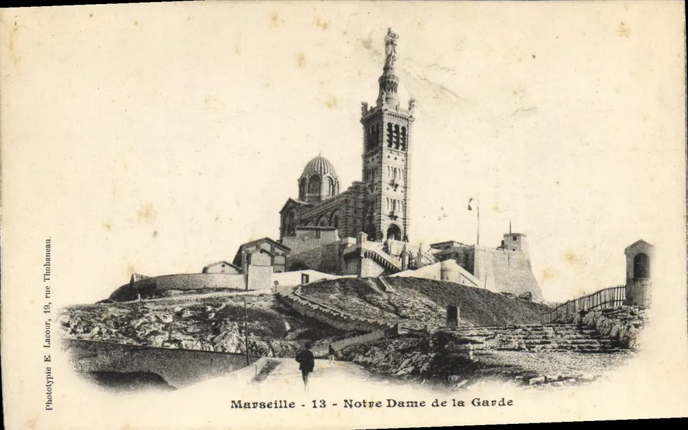 Marseille - 13 - Nossa Senhora da Guarda — Fototipo E. Lacour, 19, rua Thubaneau - Frente