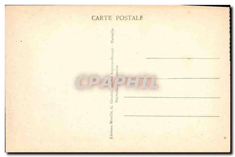 Marseille - Quai du Port und Rue de la République — Cinématographe — Verlag Mireille, n°34 - Rückseite
