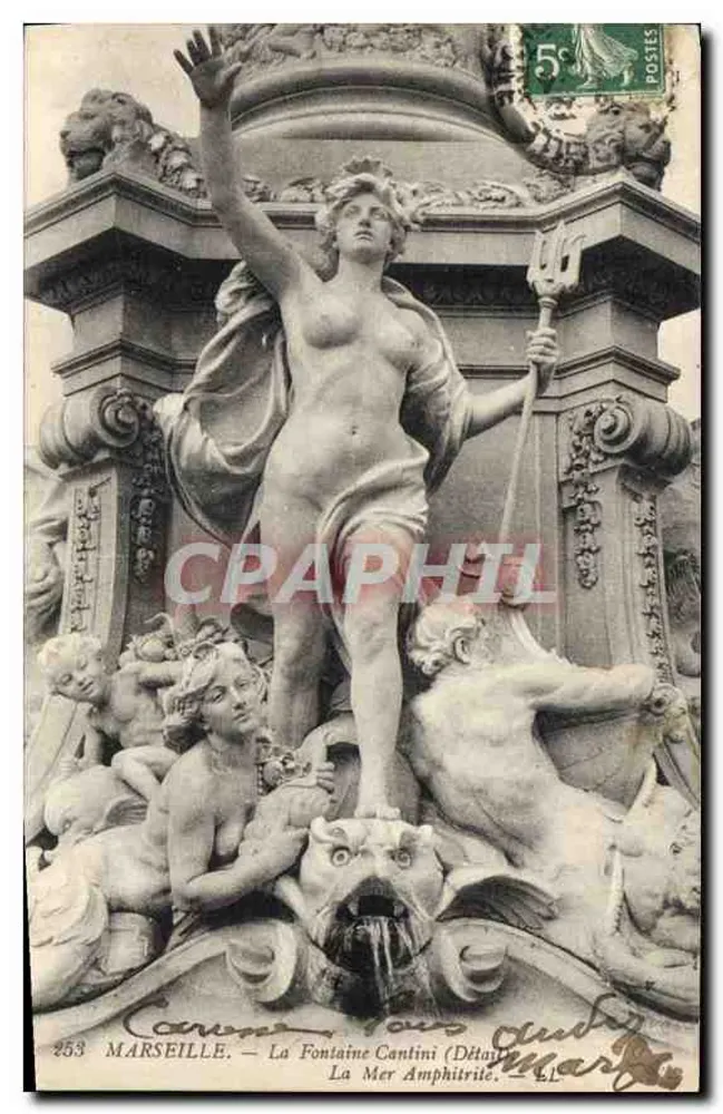 MARSEILLE — La Fontaine Cantini (Dit La Mer Amphitrite) — Verlag Carnot, Nr. 253 - Vorderseite