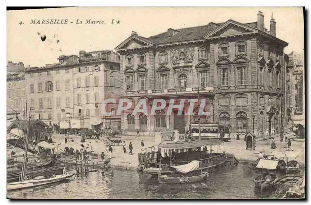 Marseille - A Prefeitura — vista do porto com barcos — L★ - Frente