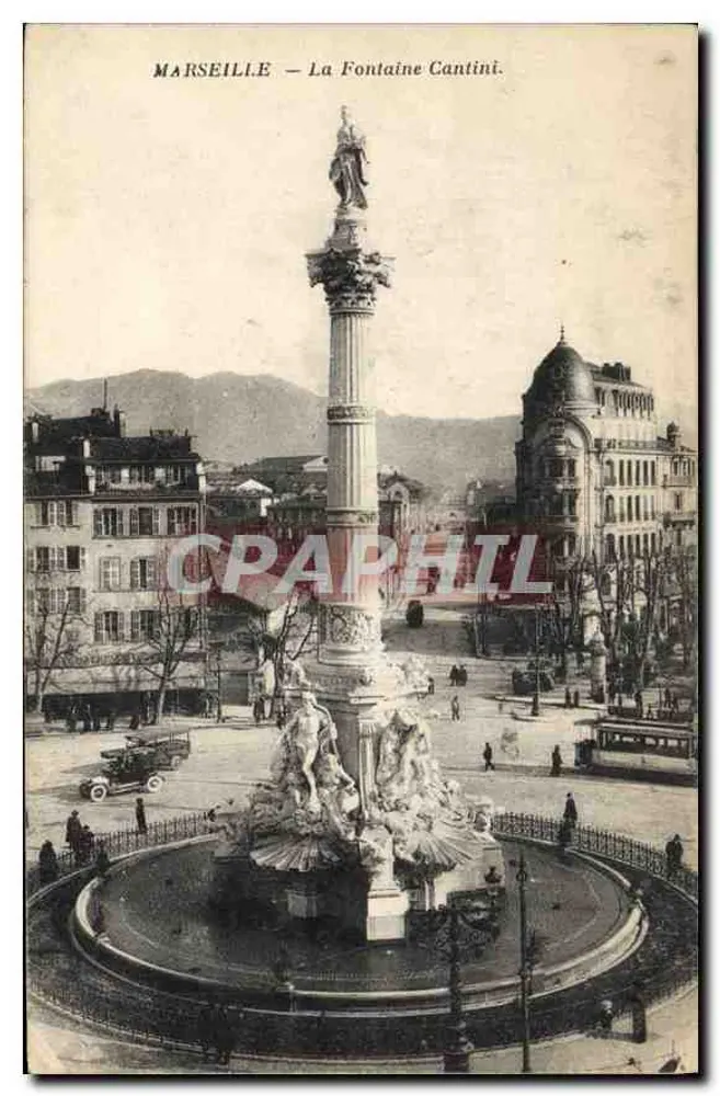 Marseille — A Fonte Cantini — Editor não identificado, número de série não visível - Frente