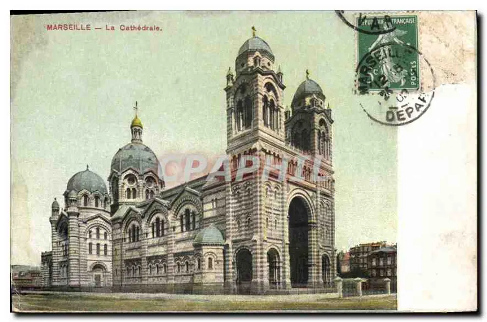 Marselha — A Catedral — Editor não identificado, número de série não visível - Frente
