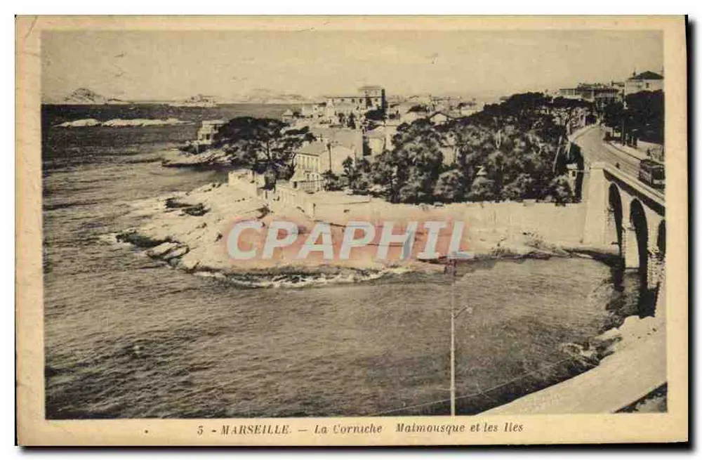 Marseille — De Corniche, Malmousque en de Eilanden — Uitgave La Cigogère - Voorkant