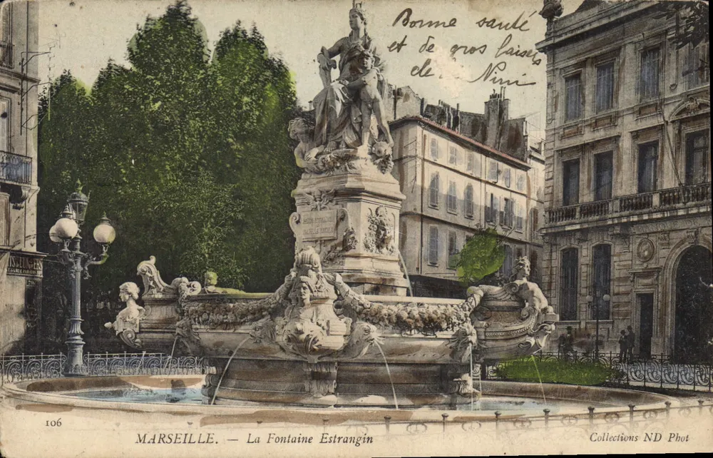 Marsiglia — La Fontaine Estrangin — Collections ND Phot - Recto