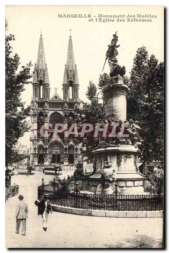 Marselha — Monumento dos Mobiles e a Igreja dos Reformados - Frente