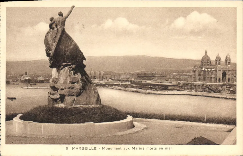 Marseille - Monument aux Marins morts en mer — éditeur J. R. Cotten, Marseille, n°9 - Recto