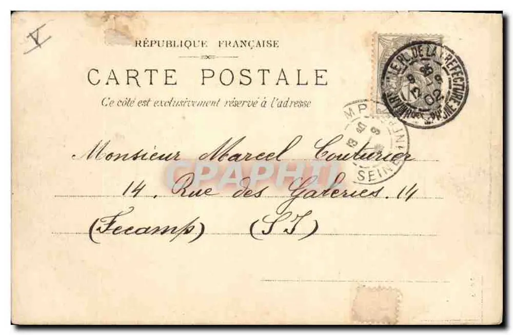 Marselha — Palácio Longchamp — Marius Bougues, editor n°105 - Verso
