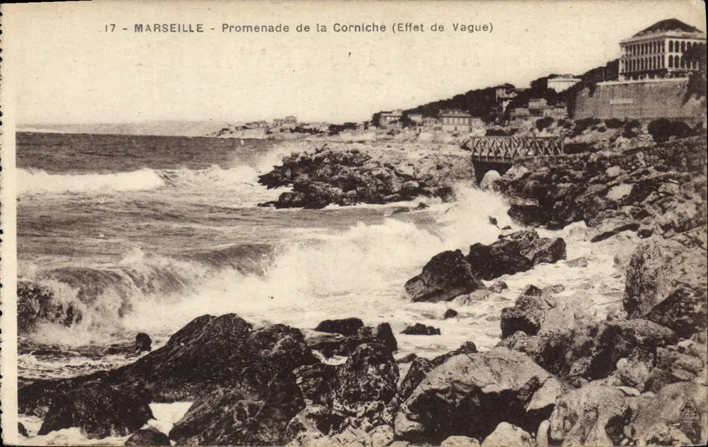 Marseille — Promenade de la Corniche (Effet de Vague) — Éditeur : 17 - Frente