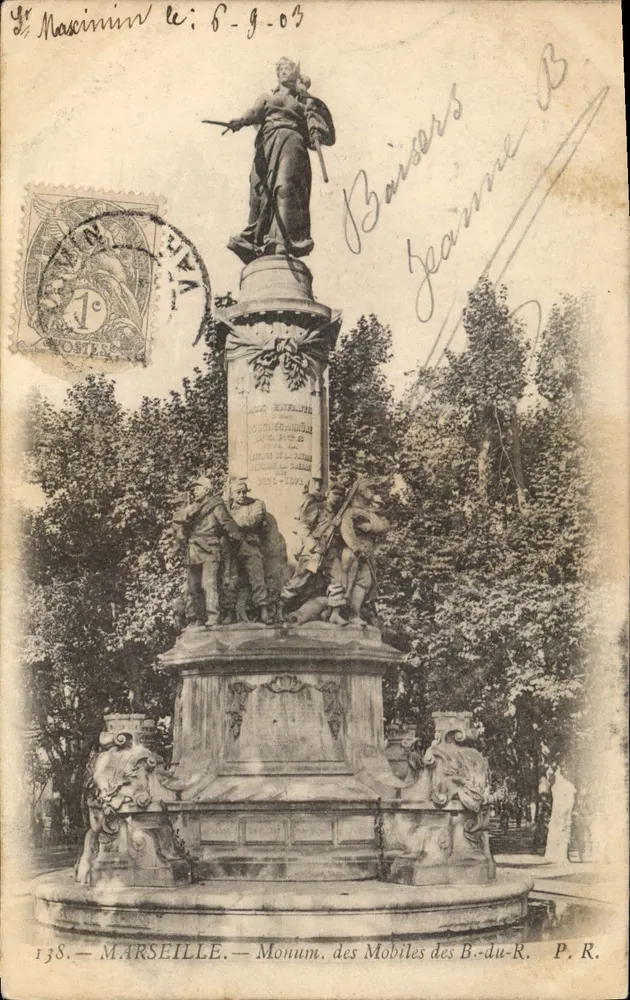Marseille — Monument des Mobiles des B.-du-R. — P.R. — n°138 - Recto