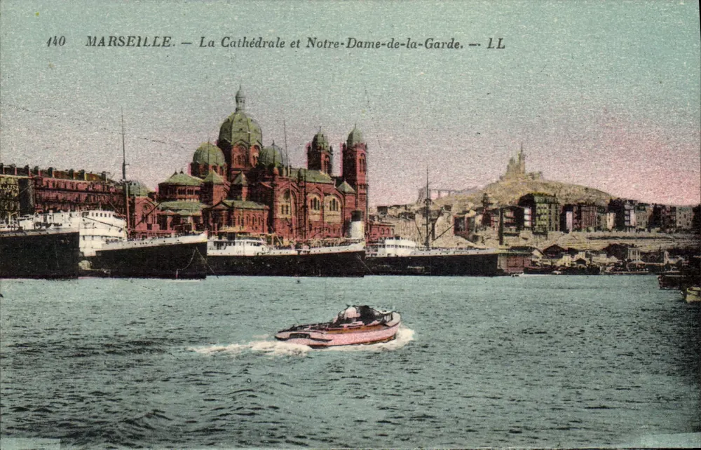 Marseille — Die Kathedrale und Notre-Dame-de-la-Garde — LL - Vorderseite