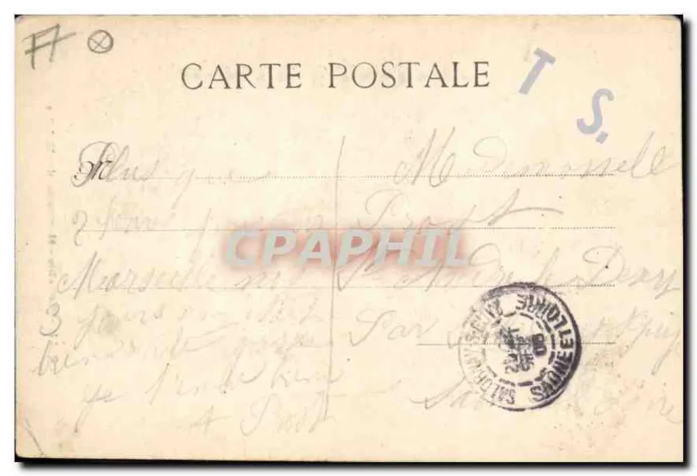 Marseille - Monument des Mobiliers — Y.P. 11, éditeur V.P. 11 - Verso