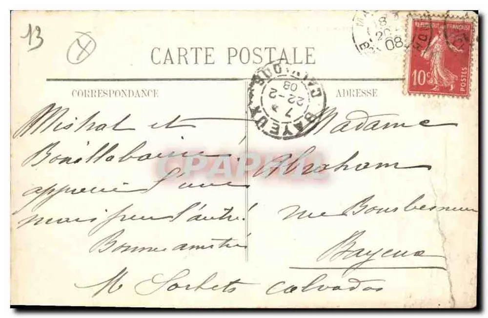 Marseille - Le Château d'If. L. R. - n°42 - Verso