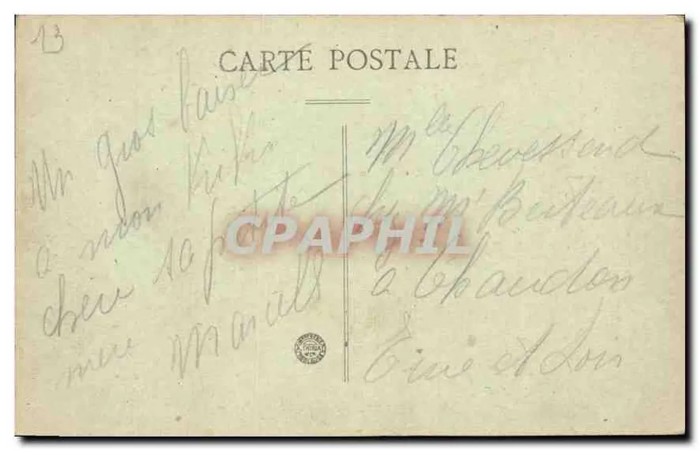 Marselha — Palácio Longchamp — J. F. - Verso
