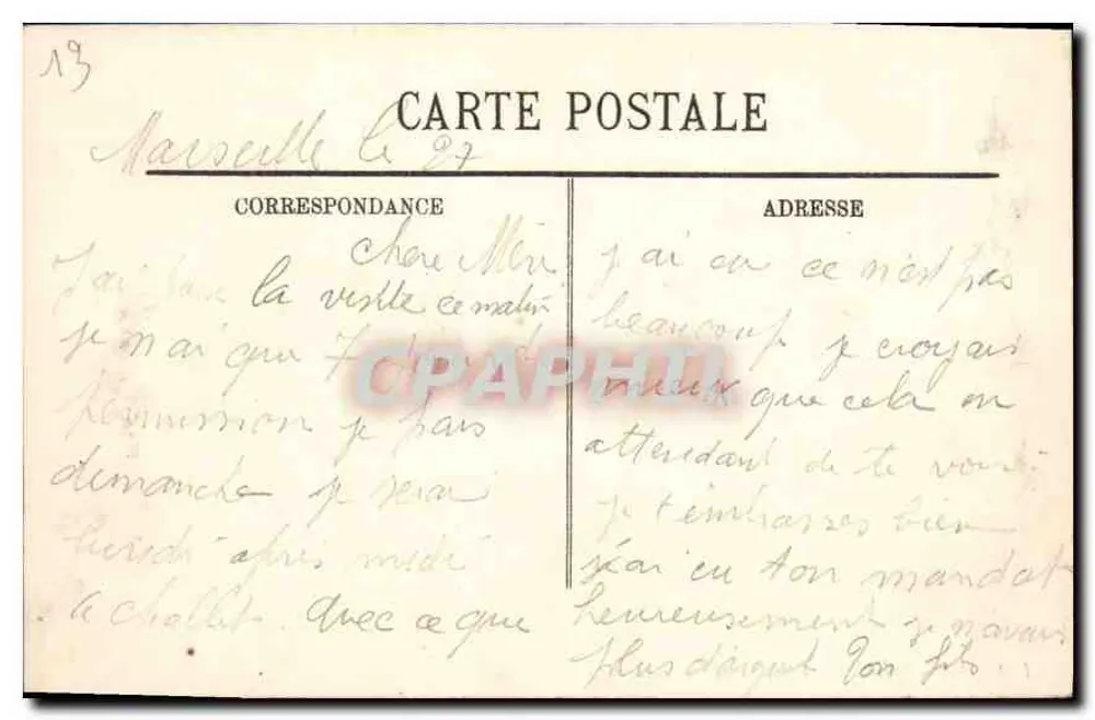 Marseille — Palácio Longchamp — LL. — n°199 - Verso