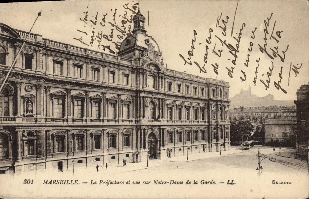 Marseille — Die Präfektur und Blick auf Notre-Dame de la Garde — Selecta, n° 301 - Vorderseite