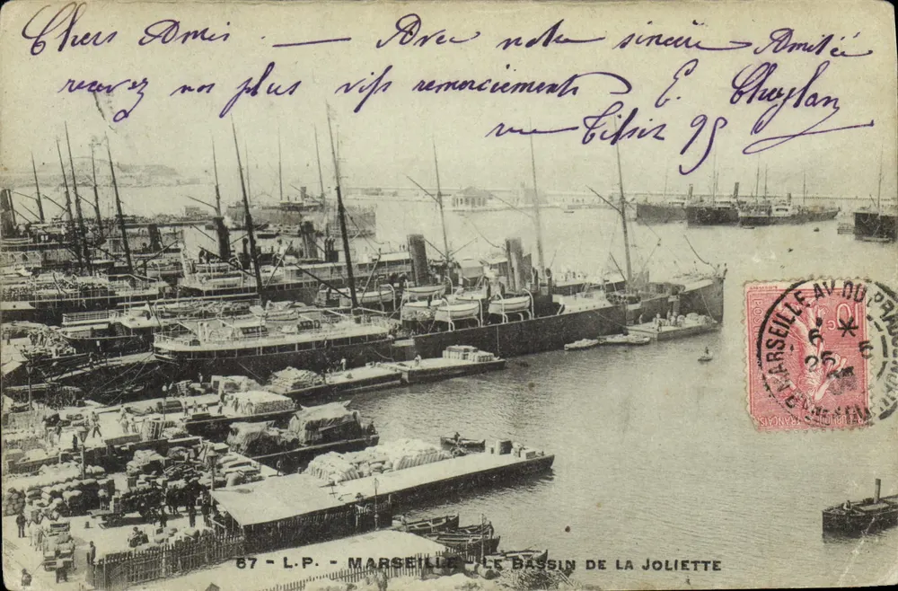 Marseille — Le Bassin de la Joliette — L.P. 87 - Recto