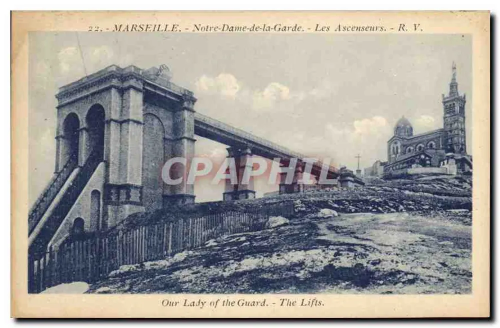 MARSEILLE - Nossa Senhora da Guarda - Os Elevadores - R. V. - Frente