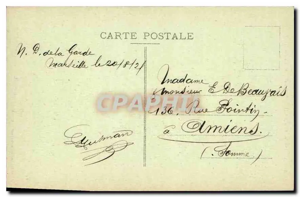 Marseille - N.D. de la Garde - Passerelle des Ascenseurs — Éditeur : Béclard de la Basilique, n° XXII - Verso