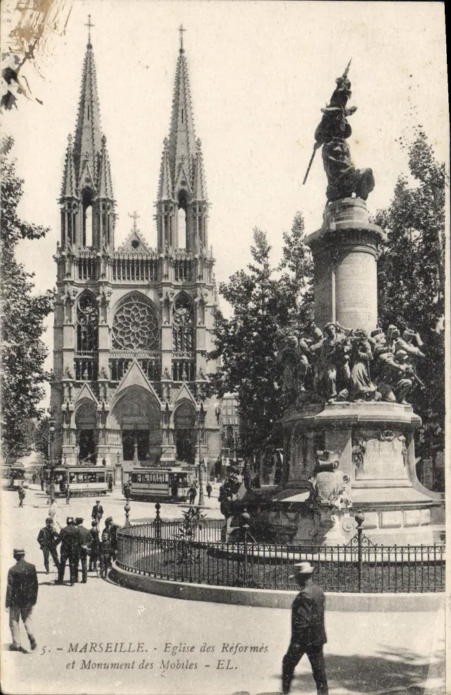 Marselha - Igreja dos Reformados e Monumento dos Mobiles - EL - Frente