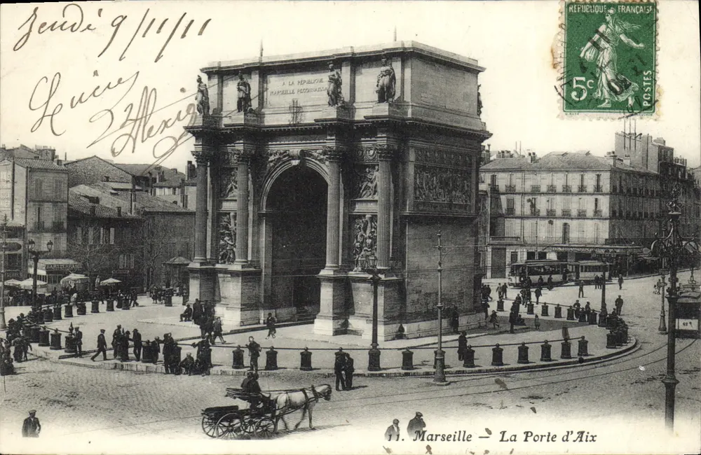 Marseille — La Porte d'Aix — wydawca nie widoczny, numer serii 11 - Awers