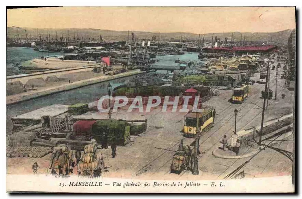 Marseille — Allgemeiner Blick auf die Bassins de la Jolielle — E. L. - Vorderseite