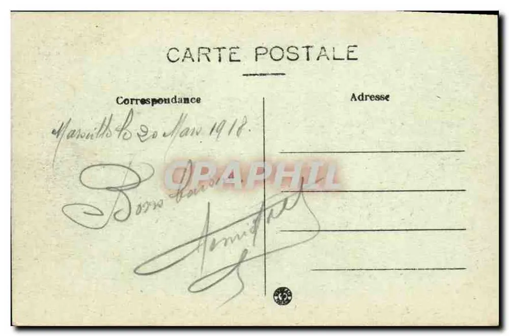 Marseille — Allgemeiner Blick auf die Bassins de la Jolielle — E. L. - Rückseite