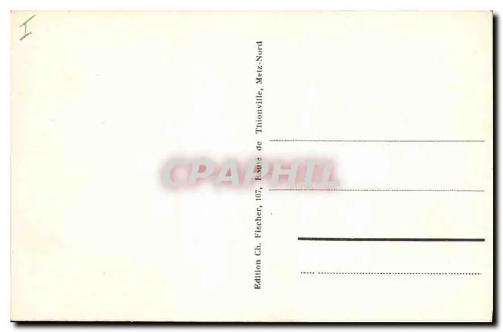 Metz - A Porta Serpenoise — editor Ch. Fischer, n° 59 - Verso
