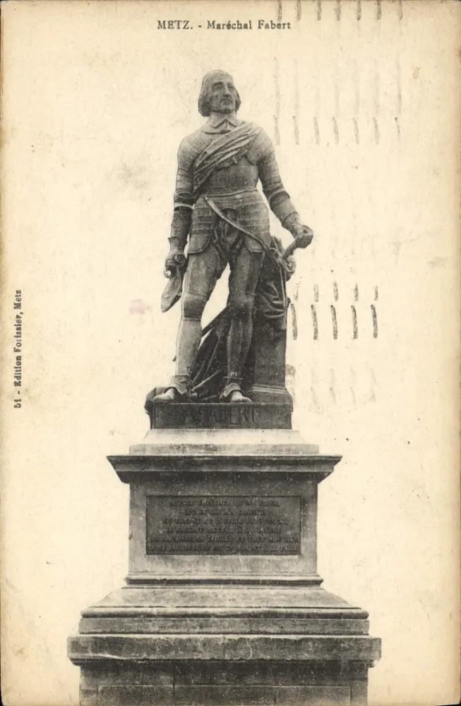 Metz — Maréchal Fabert — estátua monumental — Édition Foissier, Metz - Frente
