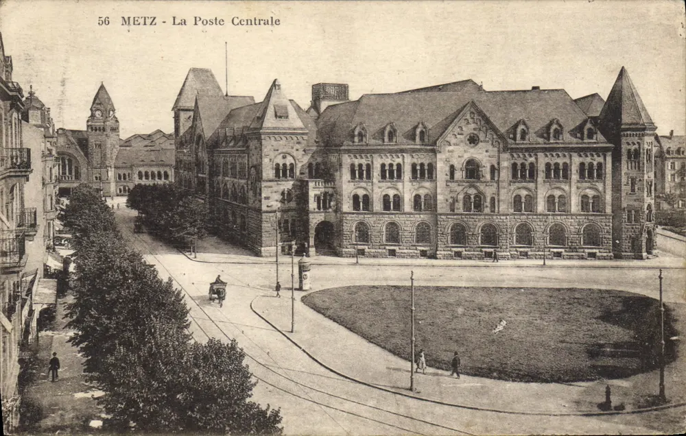 METZ - A Postagem Central — editor Émile Ch. Gaphiler, Metz, n° 56 - Frente