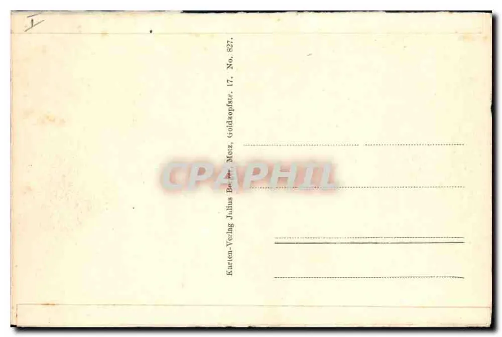Metz — Totenbrücke com igreja — Julius-Verlag, Metz, n° 827 - Verso