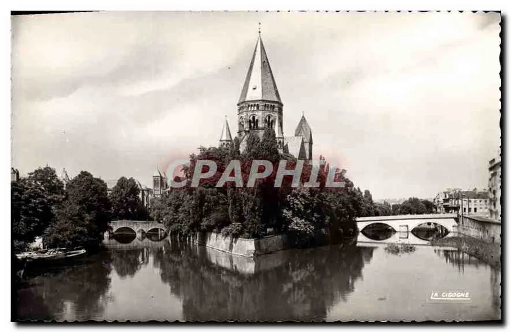 Metz — O Templo Protestante — A Cegonha - Frente