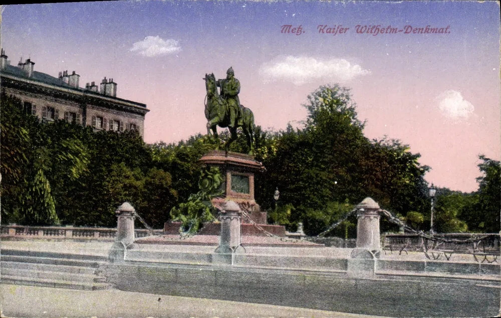 Méz. Monument equestre do imperador Guilherme I — editor Verling A. Guénot, n° 335 - Frente